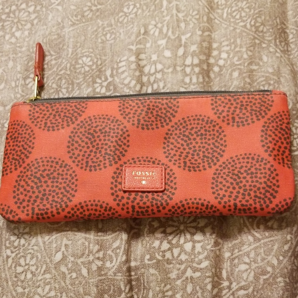 Very clean fossil clutch/ make up bag/travel bag